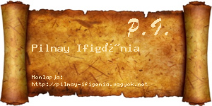 Pilnay Ifigénia névjegykártya